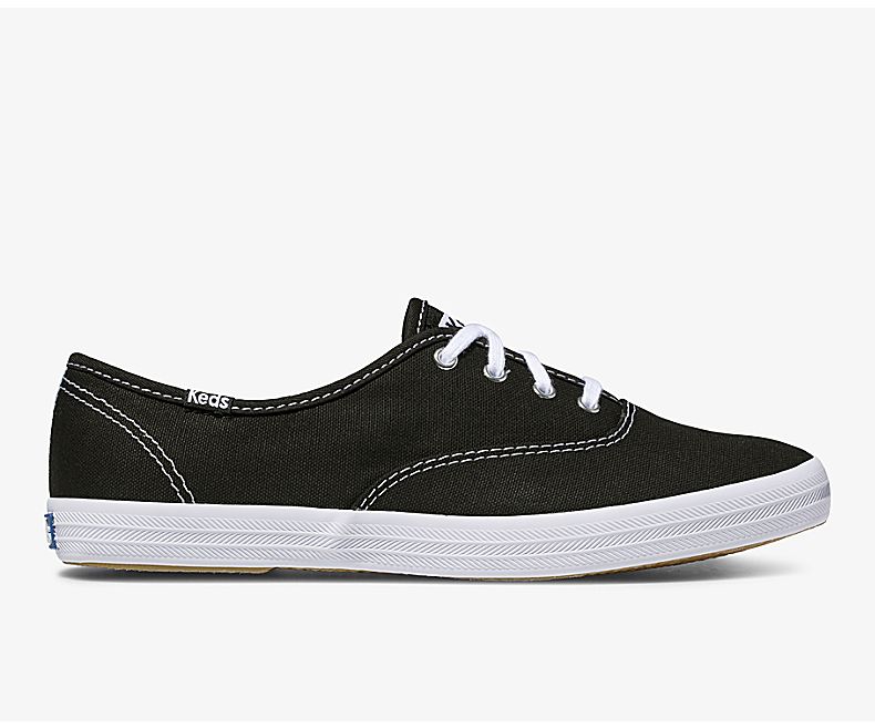 Keds Women's Champion Canvas Originals | Keds Black Champion Shoes - ZT5874136